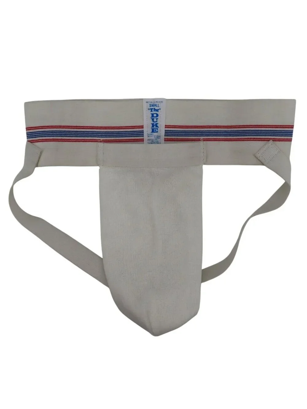 VTG The Duke Mens Small Red White Blue Stripe Band Jockstrap Athletic Supporter